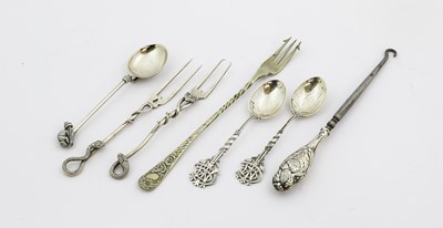 Lot 20 - A Collection of Assorted Silver, including: a...