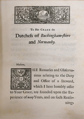 Lot 94 - LAURENCE (Edward) The Duty of a Steward to his...