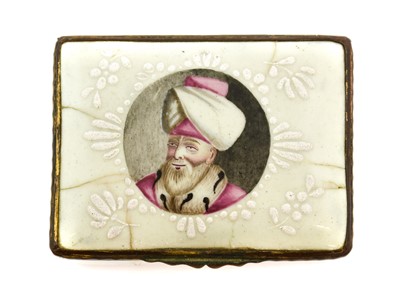 Lot 46 - A Gilt Metal Mounted Enamel Snuff Box and...