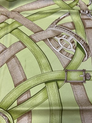 Lot 5043 - Hermès Silk Scarf 'Cavalcadour' Designed by...