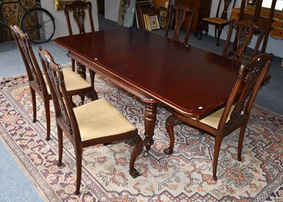 Lot 1215 - A Victorian mahogany extending dining table...