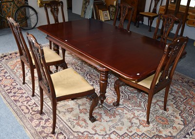 Lot 1136 - A Victorian mahogany extending dining table...