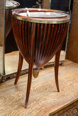 Lot 1115 - Mahogany jardininere and liner