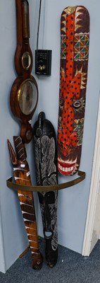 Lot 109 - Three large wooden tribal masks