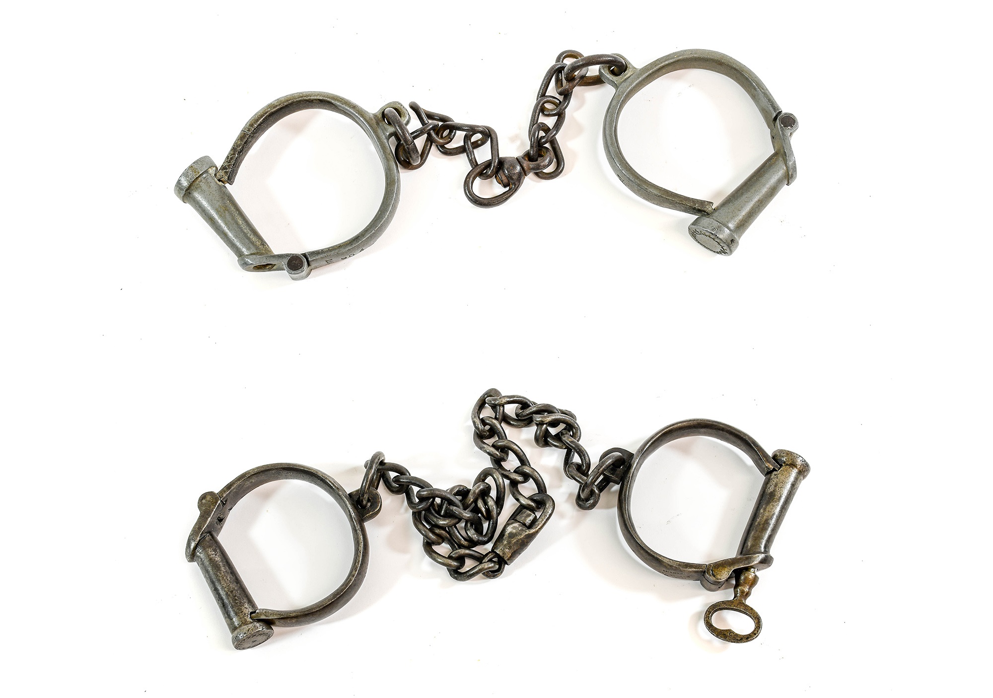 Lot 183 A Pair of Victorian Leg Irons by Froggatt,