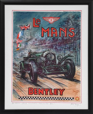 Lot 163 - Phil May (b1 925) 'Bentley Le Mans' 1928...