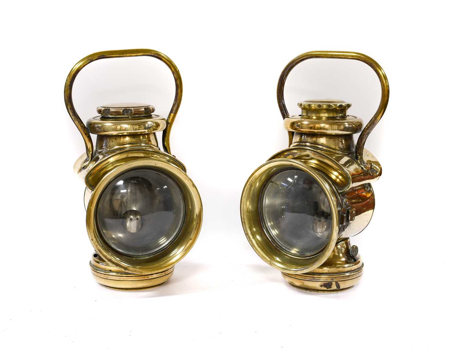 Lot 67 - A Pair of Early 20th Century Brass Carriage...