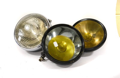 Lot 77 - A Pair of Cibie Car Headlamps and a Lucas 7...