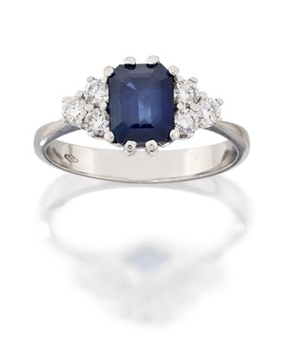Lot 2057 - A Sapphire and Diamond Ring