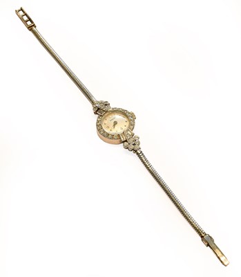 Lot 193 - A lady's diamond set platinum cocktail watch,...