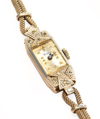 Lot 204 - A lady's diamond set cocktail watch, signed...