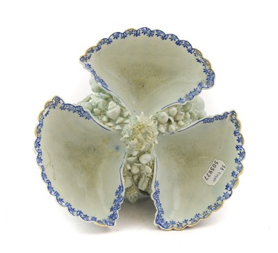 Lot 137 - A Bow Porcelain Triple-Shell Sweetmeat Stand,...