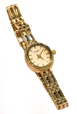 Lot 227 - A lady's 9 carat gold Rotary wristwatch,...
