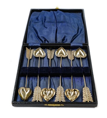 Lot 100 - A Cased Set of Six Victorian Silver Teaspoons,...