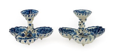 Lot 36 - A Pair of Bow Porcelain Sweetmeat Stands,...