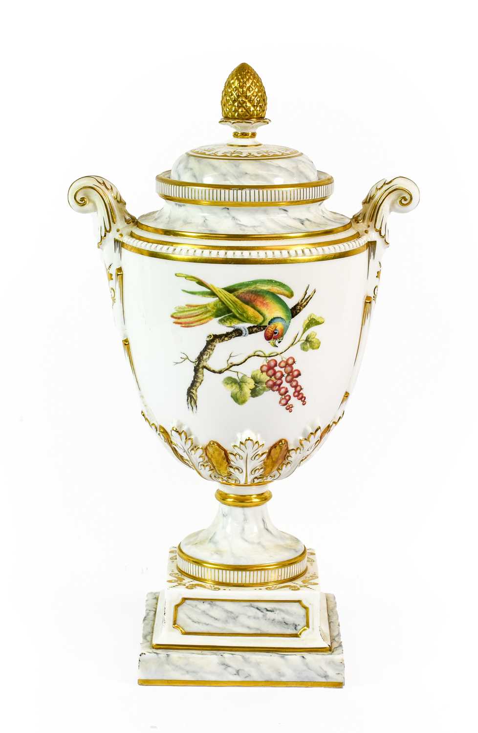 Lot 119 - A Royal Worcester Porcelain Vase and Cover, by...