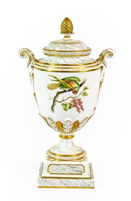 Lot 119 - A Royal Worcester Porcelain Vase and Cover, by...