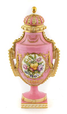 Lot 131 - An English Porcelain Vase and Cover, probably...