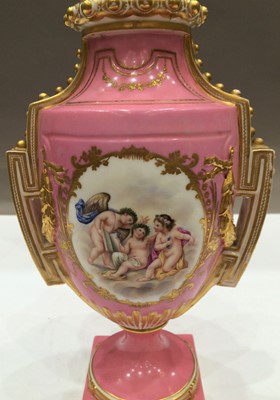 Lot 131 - An English Porcelain Vase and Cover, probably...