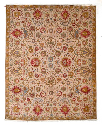 Lot 199 - Indian Carpet, modern The pale mushroom field...