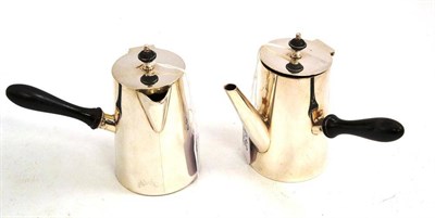 Lot 232 - A silver coffee and a water jug, Wool Guild marks