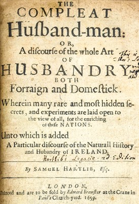 Lot 105 - MARKHAM (Gervase) The English Husbandman [Part...