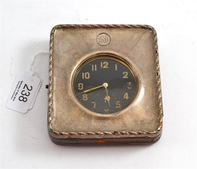Lot 238 - Jaeger le Coultre Goliath pocket watch in silver mounted holder
