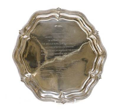 Lot 134 - A George V Silver Salver, by Walker and Hall,...
