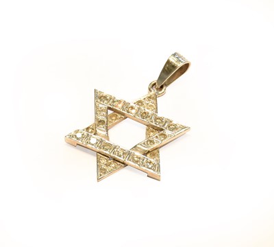 Lot 230 - A diamond pendant, stamped '18K', length 2.9cm