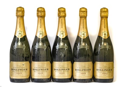 Lot 3000 - Bollinger Grande Année 1985 Champagne (five...