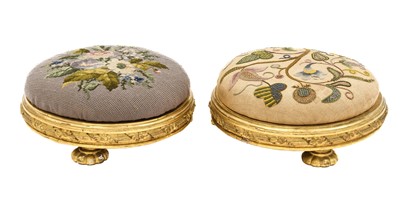 Lot 916 - A Pair of Victorian Gilt and Gesso Circular...