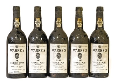 Lot 3095 - Warre's 1983 Vintage Port (five bottles)