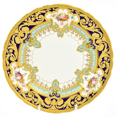 Lot 255 - A Royal Crown Derby Porcelain Dessert Plate,...