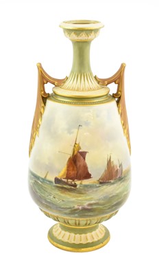 Lot 261 - A Royal Worcester Porcelain Vase, by Harry...