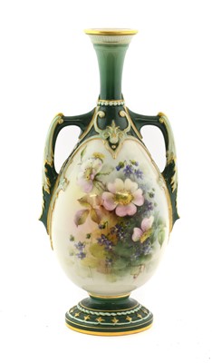 Lot 121 - A Royal Worcester Porcelain Vase, by George...