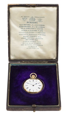 Lot 2347 - J.W.Benson: A Lady's 18 Carat Gold Fob Watch