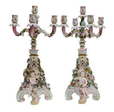 Lot 79 - A pair of late 19th/early 20th century Meissen...