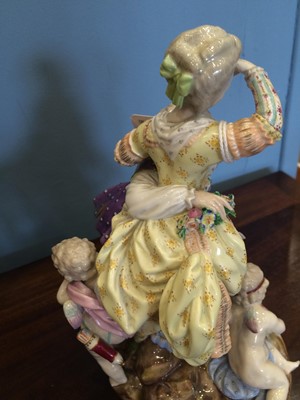 Lot 111 - A Meissen Porcelain Figure Group, 19th century,...