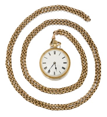 Lot 2390 - A Lady's 18 Carat Gold Fob Watch