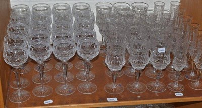 Lot 252 - A suite of Galway Killarney pattern cut glass (on two shelves)