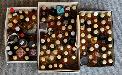 Lot 139 - Approximately 118 whisky miniatures including;...