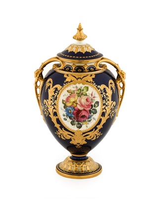 Lot 257 - A Royal Crown Derby Porcelain Twin-Handled...