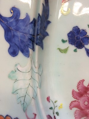 Lot 130 - A Chinese Porcelain "Tobacco Leaf" Dish,...