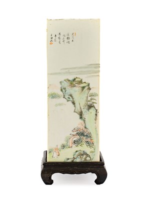 Lot 144 - A Chinese Porcelain Large Brush Pot, Qianjiang...
