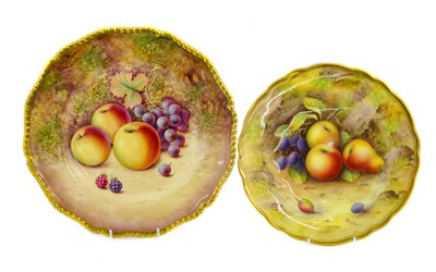 Lot 85 - A Royal Worcester Porcelain Plate, by Albert...