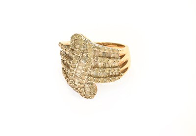 Lot 250 - A 9 carat gold diamond ring, finger size P1/2