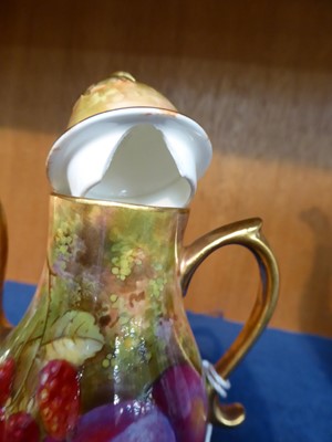 Lot 157 - A Royal Worcester miniature coffee pot and...