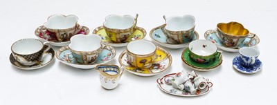 Lot 46 - A 19th century dolls porcelain tea service on...