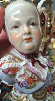 Lot 45 - A pair of 19th century German porcelain busts...