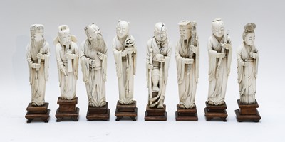 Lot 53 - A set of eight 19th century Chinese carved...